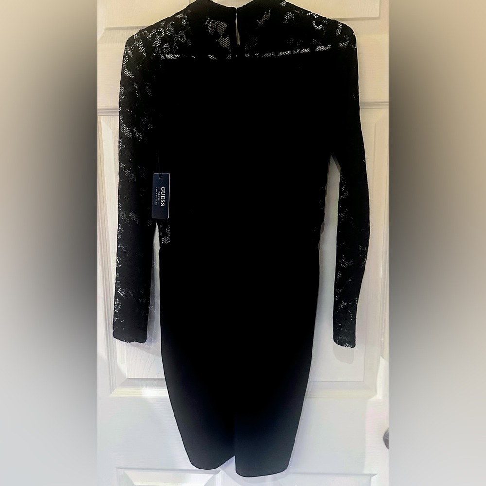 NWT Guess Black Long Sleeve Lace Dress